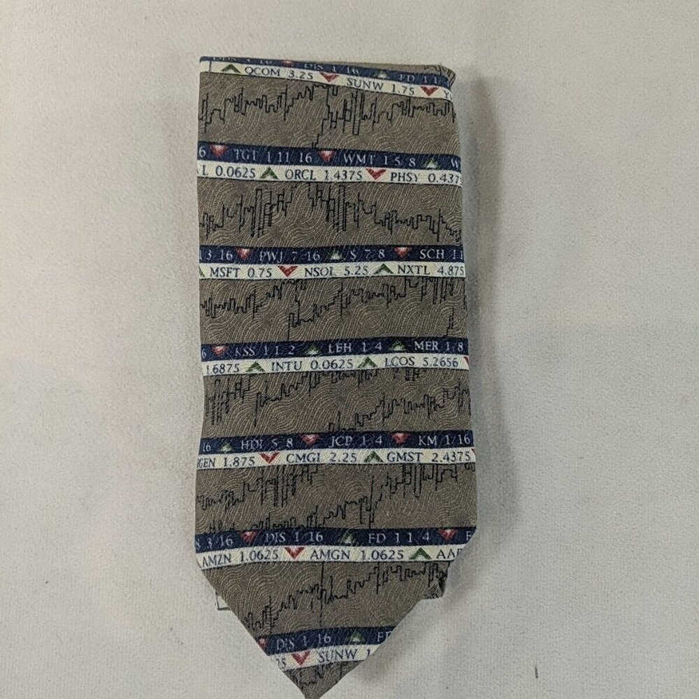 RM Style Stockbroker Tonal 2000 Ralph Marlin Vintage Neck Tie 326791 100% Silk
